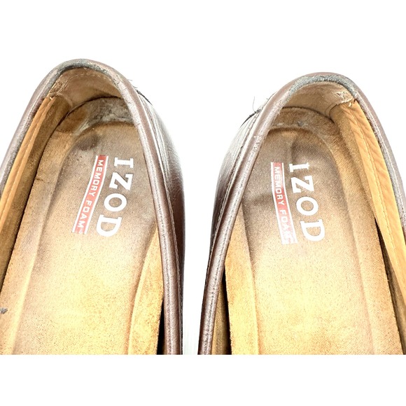 IZOD Men's Penny Loafer Edmund Gel Tech Shoes Sz 10M Brn Slip On Fishing Resort - Picture 7 of 10